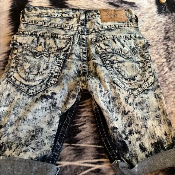 True Religion Black and White Denim Jeans - Picture 5 of 7